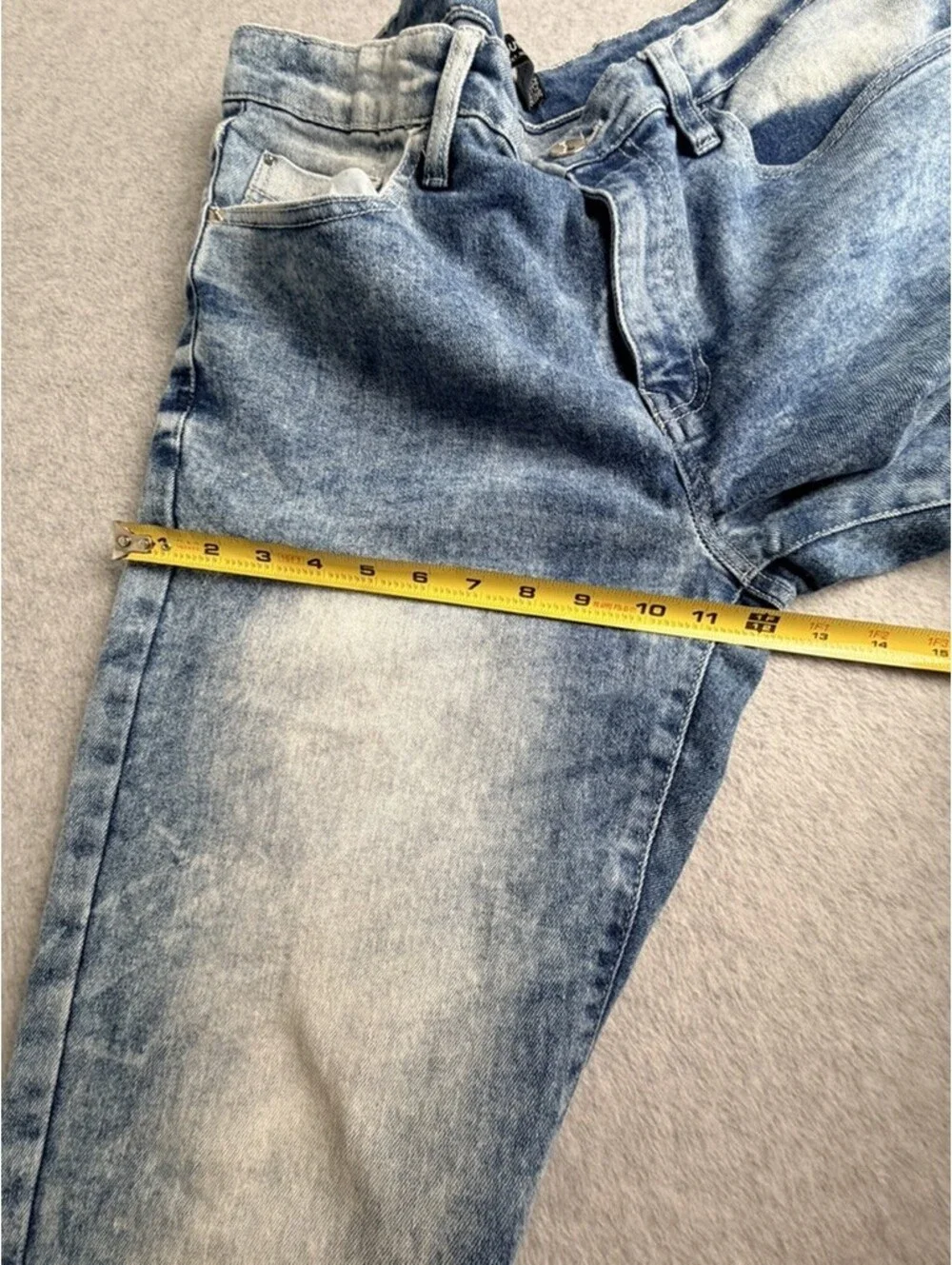 Southpole Mens Skinny Jeans 36x32 Acid Wash Blue Stretch Denim 5 Pocket